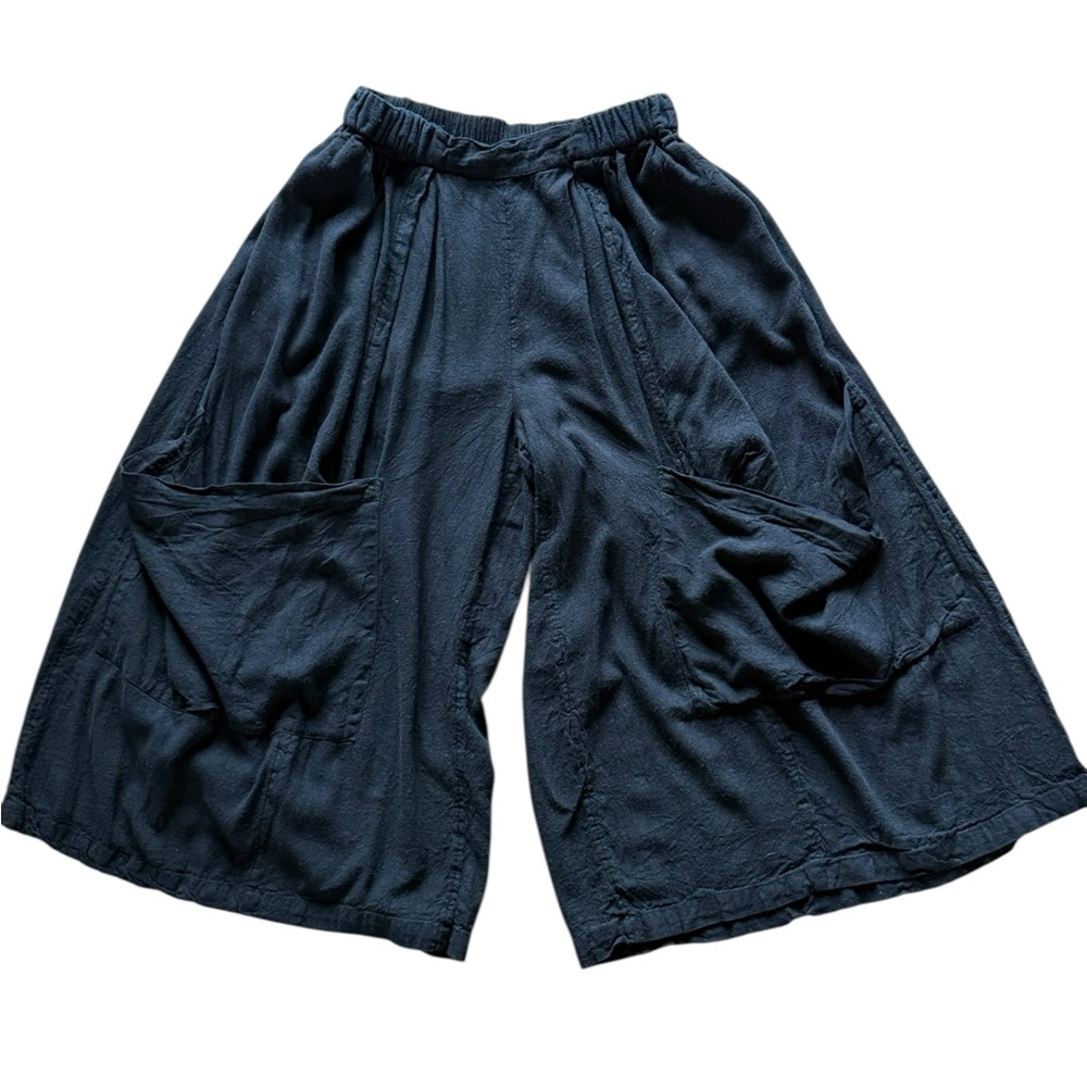 Free People Black Wide-Leg Pants